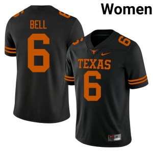 College Football Dia Bell Black #6 Women Longhorns Official Jerseys 318905-690