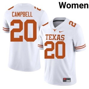 College Football #20 Lone Star State Reps Earl Campbell High School Womens White Jerseys 764853-502