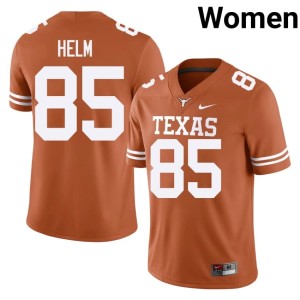 College Football University of Texas Gunnar Helm Orange Official Womens #85 Jerseys 109386-831