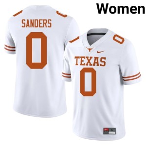 College Football The Horns Ja'Tavion Sanders Women's White Alumni #0 Jersey 922775-282