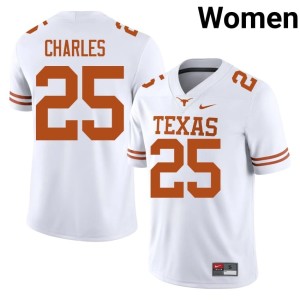 College Football UT Women's University Jamaal Charles White #25 Jersey 878801-930