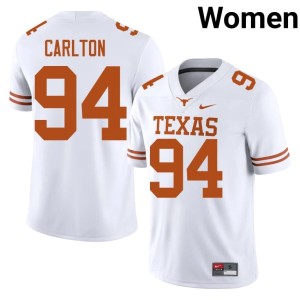 College Football Jamarion Carlton White High School Longhorns Women #94 Jerseys 210360-579