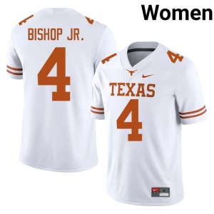 College Football Jermaine Bishop Jr. Women's #4 UT White University Jersey 268193-710