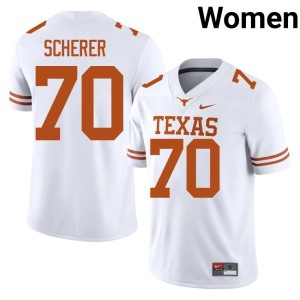 College Football UT White High School Women #70 Kaden Scherer Jerseys 166948-859