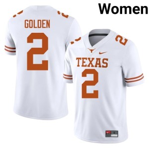 College Football #2 High School Matthew Golden Womens Longhorns White Jerseys 103137-657