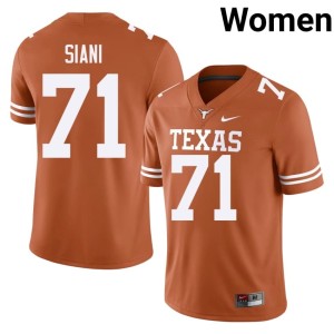 College Football University of Texas Longhorns Limited Women's Melvin Siani #71 Orange Jersey 546657-629