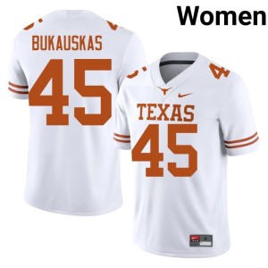 College Football UT Official #45 White Mikey Bukauskas Womens Jerseys 166130-587