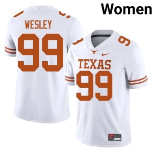College Football Womens University University of Texas Richard Wesley #99 White Jerseys 321103-130