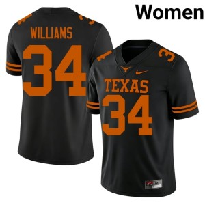 College Football Women's #34 Black Ricky Williams Longhorns Limited Jersey 753478-571