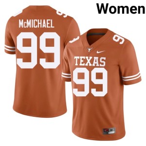 College Football #99 Women Embroidery Steve McMichael Texas Orange Jerseys 198632-514