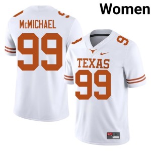 College Football White Women #99 University of Texas Steve McMichael High School Jersey 281111-750