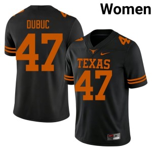 College Football Women's 2026 Black Trey Dubuc #47 UT Longhorns Jersey 899239-347