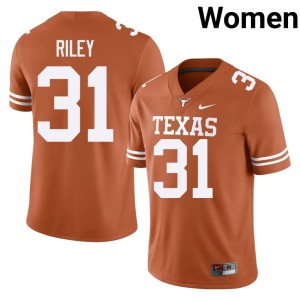 College Football High School UT Austin Womens Yaheim Riley Orange #31 Jerseys 537386-365