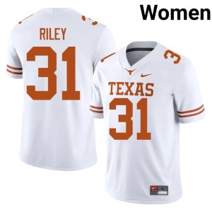 College Football Yaheim Riley Women Embroidery #31 Horns White Jersey 567287-686