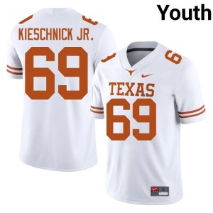 College Football White University of Texas #69 Youth Brooks Kieschnick Jr. Game Jersey 125514-170