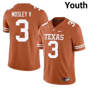 College Football Youth Replica UT Longhorns Orange #3 Emmett Mosley V Jerseys 853158-438