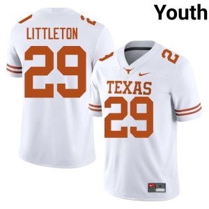 College Football #29 Alumni UT White Youth Graceson Littleton Jersey 376494-849