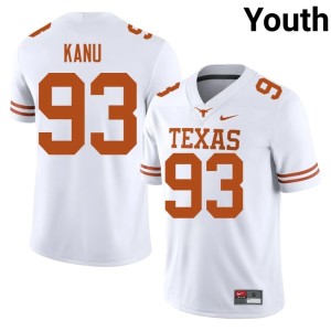 College Football Youth Official White Hero Kanu #93 Texas Longhorns Jersey 611010-115