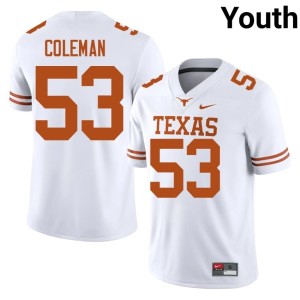 College Football NCAA Isaiah Coleman UT Youth #53 White Jerseys 692112-740