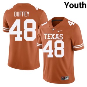 College Football Jackson Duffey Orange #48 Youth University of Texas Replica Jersey 239038-302