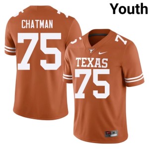 College Football Texas #75 Youth Replica Orange Jaydon Chatman Jersey 182026-774