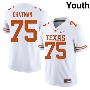 College Football University of Texas Jaydon Chatman White Stitched Youth #75 Jersey 513591-291