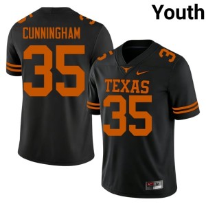 College Football #37 Black University Jonathan Cunningham Youth Longhorns Jerseys 489894-274