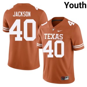 College Football UT Longhorns 2026 Orange Lance Jackson #40 Youth Jersey 108444-528