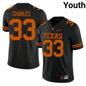 College Football UT #33 Youth Replica Black Myron Charles Jersey 302007-442