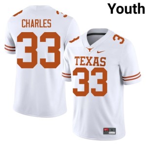 College Football #33 White Youth Myron Charles Burnt Orange Official Jersey 195749-161