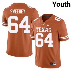 College Football #64 Robert Sweeney Orange Player Burnt Orange Youth Jerseys 222204-905