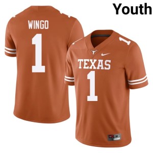 College Football Orange #1 Game Youth Ryan Wingo Texas Jerseys 137504-406