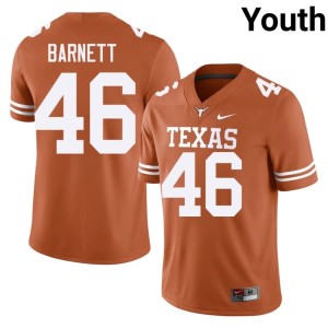 College Football Replica Youth #46 Orange Spencer Barnett Longhorns Jerseys 416265-893