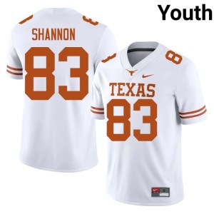 College Football #83 Youth Replica Spencer Shannon UT White Jerseys 860990-221