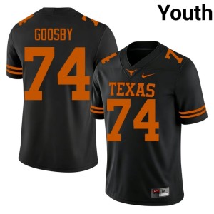 College Football Black Youth #74 Stitched Trevor Goosby The Horns Jersey 772349-795