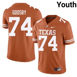 College Football Youth Orange Trevor Goosby Texas #74 2026-27 Jersey 924588-433