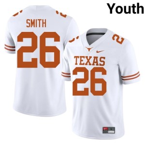 College Football Game #26 Ty'Anthony Smith White Youth Horns Jersey 347696-538