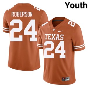 College Football Youth Warren Roberson Orange Game #24 University of Texas Longhorns Jerseys 610379-877