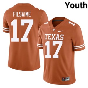 College Football Youth Orange Texas Longhorns Xavier Filsaime #17 Limited Jersey 762392-852