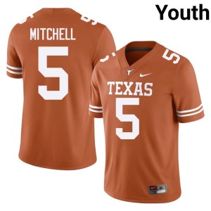 College Football Adonai Mitchell High School Burnt Orange Youth Orange #5 Jerseys 183998-963