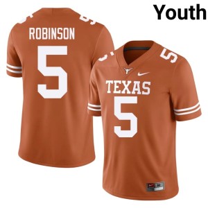 College Football Youth Replica UT Austin Bijan Robinson #5 Orange Jerseys 630032-232