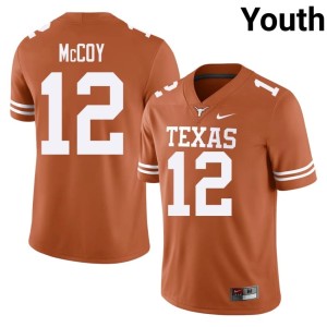 College Football 2026-27 Orange Youth Colt McCoy UT #12 Jersey 165370-145