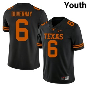College Football Embroidery University of Texas Black Devin Duvernay #6 Youth Jerseys 346999-228