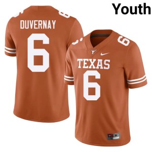 College Football Youth Player #6 University of Texas Devin Duvernay Orange Jersey 506795-355