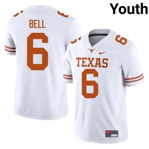 College Football Youth White Dia Bell UT Limited #6 Jerseys 252461-360