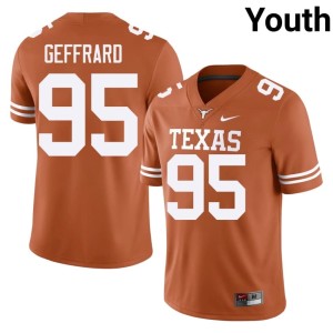 College Football #95 Ian Geffrard Youth Official Orange Horns Jerseys 788125-593