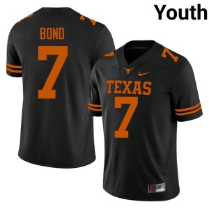 College Football Black University of Texas Isaiah Bond Embroidery Youth #7 Jerseys 638259-776