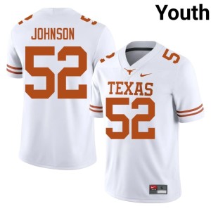 College Football White UT Player #52 James Johnson Youth Jersey 114824-323