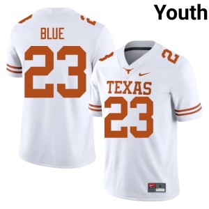 College Football White University of Texas Youth Game Jaydon Blue #23 Jerseys 463345-847