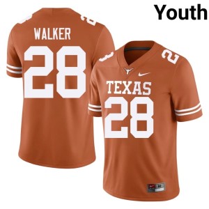 College Football Orange 2026 The Horns #28 Jett Walker Youth Jerseys 170449-327